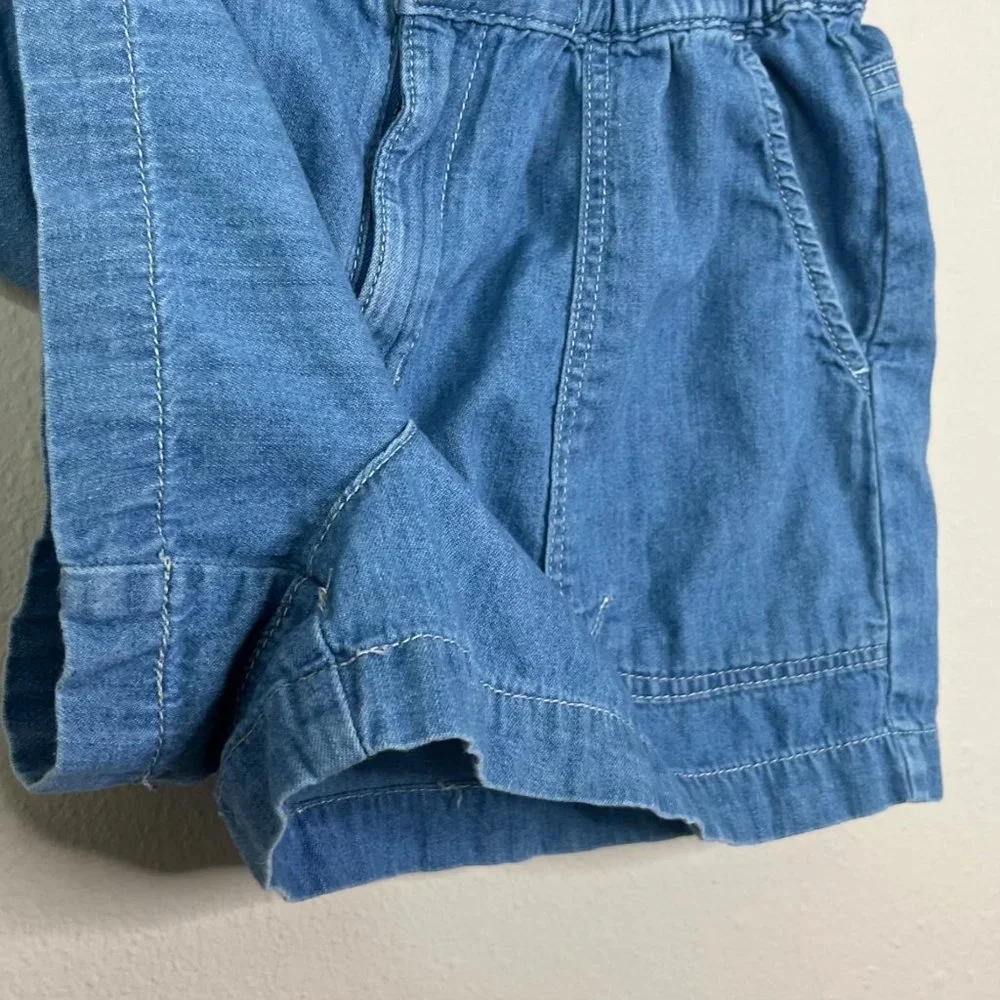 BDG Urban Outfitters Women’s Blue Paperbag High Waisted Shorts Size 4 Pleated - Picture 6 of 10